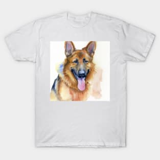 German Shepherd Watercolor - Gift For Dog Lovers T-Shirt